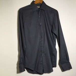 Van Huesen Fitted Dress Shirt L/S B/U Collared SzM